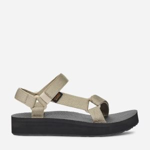 Teva Midform Universal - Dámske Sandale Na Platforme - Olivovo Zelená